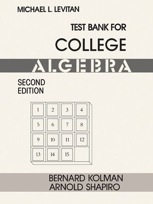cover image of Test Bank for College Algebra